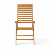 Inklapbare set van 2 Tuinstoelen Verstelbaar Hard Hout FSC keurmerk