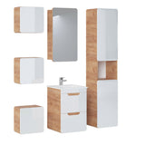 Washbasin base cabinet 59x40 cm White Oak - Brigitte