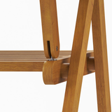 Inklapbare set van 2 Tuinstoelen Verstelbaar Hard Hout FSC keurmerk