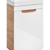 Wastafel Meubel 40 cm Wit Eiken - Brigitte