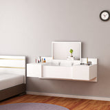 Kaptafel met Spiegel (100x33) Wit