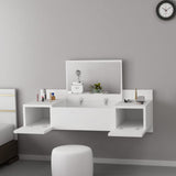 Kaptafel met Spiegel (100x33) Wit