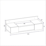 Kaptafel met Spiegel (100x33) Wit