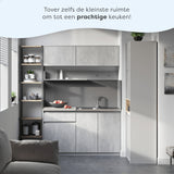 Kleine keuken 140 cm - Betonlook