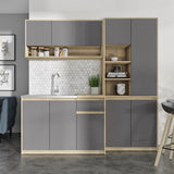 Small Kitchen 120 cm Gray