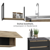 Small Kitchen 140cm - Anthracite &amp; Oak