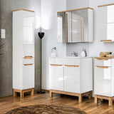 Bathroom Cabinet Low White Oak (86x35)