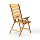 Inklapbare set van 2 Tuinstoelen Verstelbaar Hard Hout FSC keurmerk