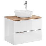 Washbasin with washbasin 80 cm White - Brenda