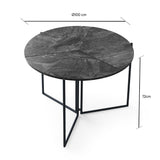 Ronde Zwarte Eettafel