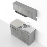Kleine keuken 140 cm - Betonlook