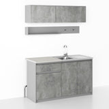 Kleine keuken 140 cm - Betonlook