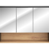 Mirror Cabinet Bathroom Gray Oak 100 cm