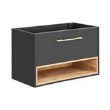 Wastafelonderkast Grijs Eiken 80 cm