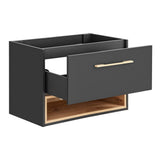 Wastafelonderkast Grijs Eiken 80 cm